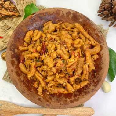 Keripik Usus Crispy Pedas daun jeruk