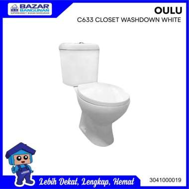 Oulu - Closet / Kloset / Toilet Duduk Kw1 C 633 / C633 Wash Down White Bogor - Ongkir 1x