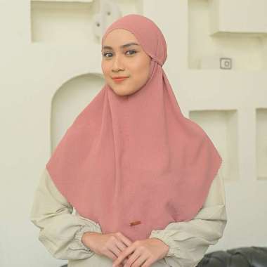 Lozy Hijab - Biyya Instan Lasercut (Bergo Crinkle) Old Tan