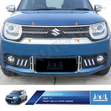 JSL Front Grille Cover List Grill Depan Mobil for Suzuki Ignis CHROME