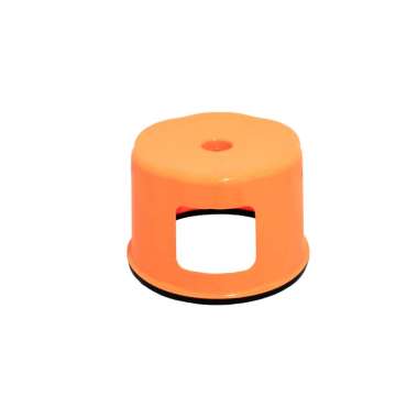 Bangku Bulat Pendek / Kursi Anak Jengkok Cuci Shinpo 176 Plastik Orange