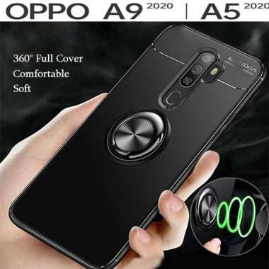 Oppo A5 2020 A52020 Oppo A9 2020 A92020 Invisible I Ring iRing Soft Case Tempered Glass - Oppo A5 (2