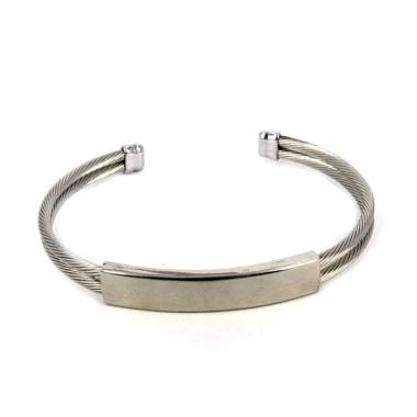 Dparis Silver KK072 Bangle Model Silver Gelang Tangan SILVER
