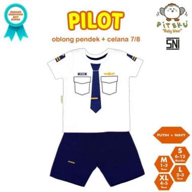 Piteku Setelan Pilot 2 V2 Oblong Celana Pendek
