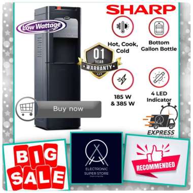 DISPENSER GALON BAWAH SHARP SWD-72EHL 72EHL SUPER LOW WATT KOMPRESOR BOTTOM LOADING DISPENSER