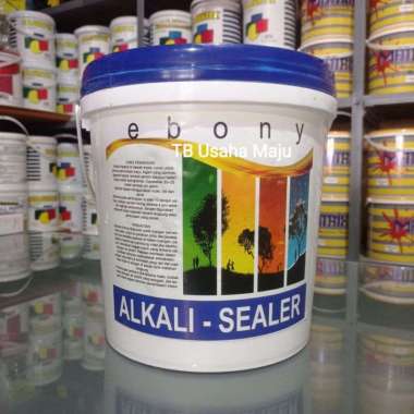 Ebony Sealer Alkali / Cat Dasar Tembok Dinding Interior Eksterior kemasan 5kg EKONOMIS Grab Medan