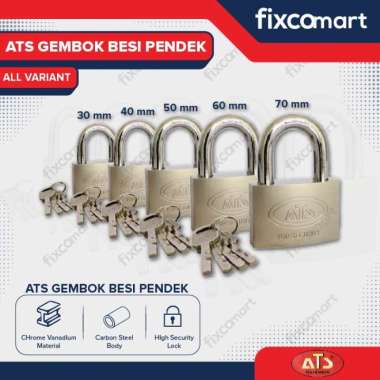 Kunci Gembok Padlock ATS 30 40 50 60 70 MM Leher Pendek 70 mm