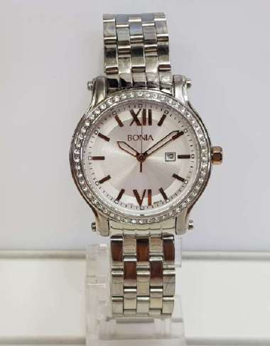 Jam Tangan Wanita Bonia BN844S Stainless Steel Silver White
