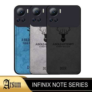 Promo Case DEER Semua Type Infinix Note Series Softcase Motif Jeans Casing Handphone NOTE 12 VIP ABU-ABU