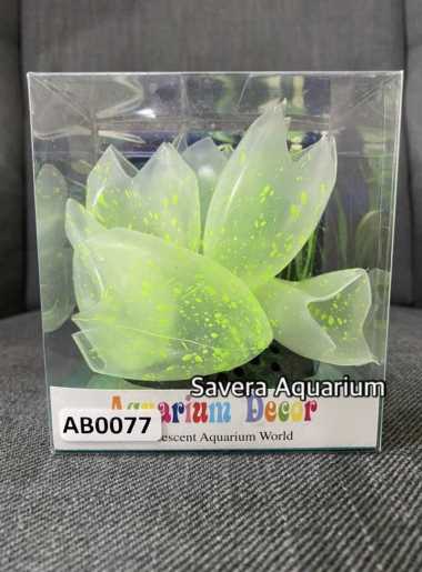 Hiasan Akuarium / Tanaman Karet / Glow In The Dark / Ab0077