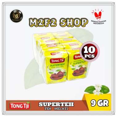 Teh Bubuk Tong Tji SUPER TEA Jasmine Teh Melati - 9 gr (Kemasan 10 Pcs)