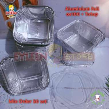 Aluminium Foil Cup OX-100 + Tutup | Aluminium Foil Tray OX100