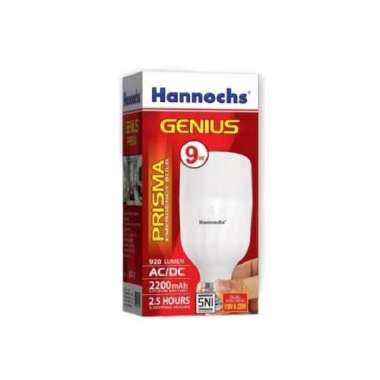 Hannochs Genius Prisma 9W Lampu Emergency LED 9 watt AC/DC Putih