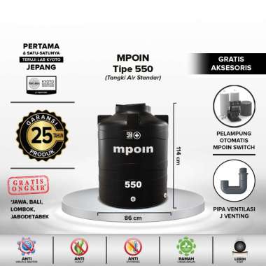 Toren Air / Tangki / Tandon Mpoin Plus 550W Hitam