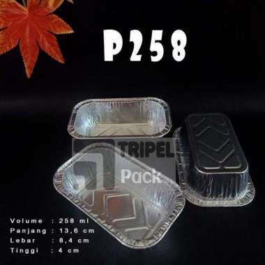 Aluminium Foil Cup P258 Tanpa Tutup, Macaroni Schotel, Klapertart