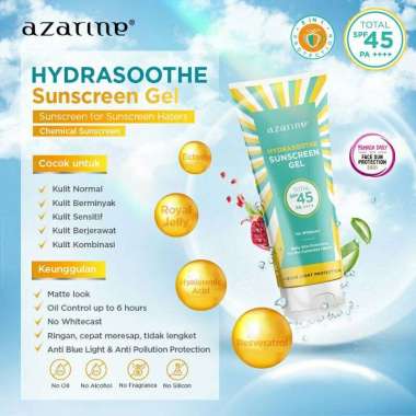 AZARINE Hydrasoothe Sunscreen Gel SPF 45 | AZARINE Hydramax-C Sunscreen Serum SPF 50 SPF45 50ml