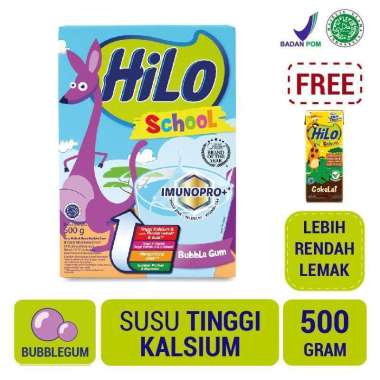 Promo Harga Hilo School Susu Bubuk Bubble Gum 500 gr - Blibli