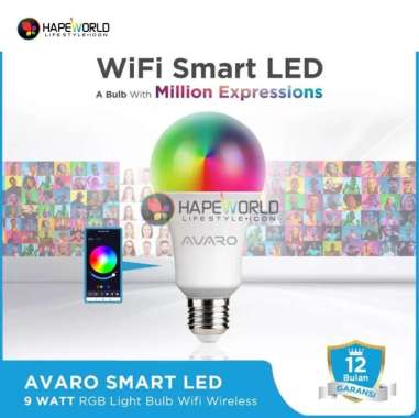 AVARO Wifi Smart LED Bulb 12 Watt RGBWW + Wifi Bohlam Lampu