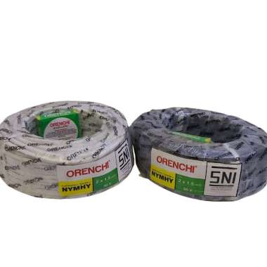 Kabel NYMHY Orenchi 2 x 1.5 SNI Kabel Listrik Serabut Tembaga 2x1.5 Hitam
