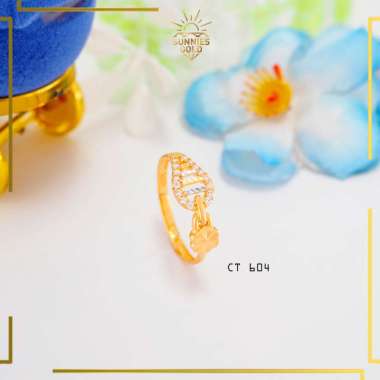 CINCIN WANITA EMAS ASLI KADAR 8K DAN KADAR 6K CINCIN REMAJA DEWASA CANTIK CT 604 KADAR 8K