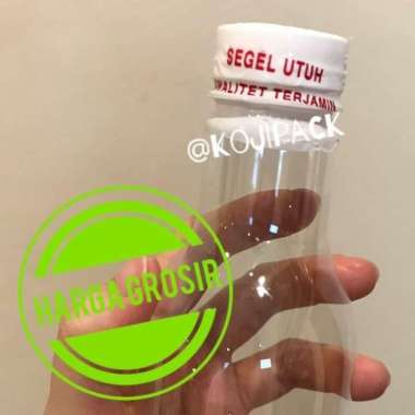 Plastik Segel Shrink PVC Botol Kecap Aqua Putih 3.5x5.5cm Segel Utuh
