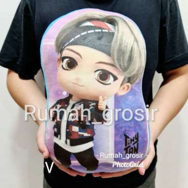 Bantal Boneka Full Body Tiny TAN BT21 BTS Unofficial FB TINY TAN V