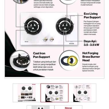 rinnai kompor gas tanam RB 2 GH-C(OW)
