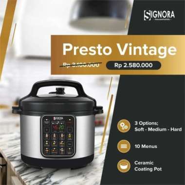 SIGNORA PRESSURE COOKER PRESTO VINTAGE / ELECTRIC PRESTO SIGNORA 5L