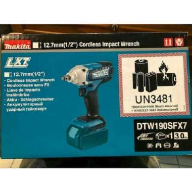 MAKITA MESIN CORDLESS IMPACT WRENCH 1/2" DTW190 DTW 190 BUKA BAUT RODA