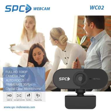 SPC WEBCAM WC02 FULL HD 1080P hitam