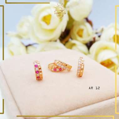 ANTING EMAS ASLI KADAR 8K DAN KADAR 6K ANTING RING EMAS ANTING WANITA ANTING EMAS ELEGAN AR 12 6K