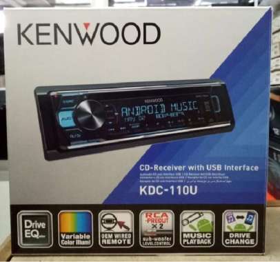 Single din kenwood kdc 110u - single disc kenwood kdc110u - cd kenwood