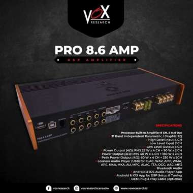 Processor Vox pro8 amp - processor pro 8.6amp - dsp vox pro8.6 amp