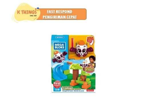 FISHER PRICE Mega Bloks Peek a Blocks Penguin Slide 14 Pcs ORI 1+ Panda