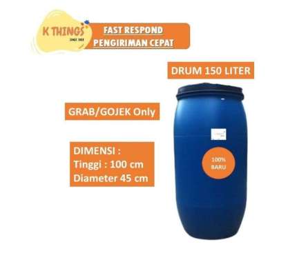 Tempat penyimpanan / Tempat sampah / tong plastik 150 L Drum air BARU