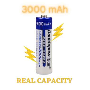 TERMURAH Baterai Doublepow Batre Cas AA Batere Charge Ces Rechargeable 1.2V 3000mAh