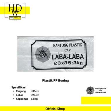 Laba - Laba Kantong Plastik PP Bening 23x35 [3 Kg] bening