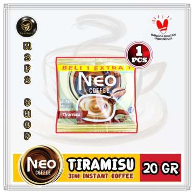 Kopi Neo Coffee Tiramisu 3in1 Sachet | Renceng GT - 20 gr (Kemasan Satuan)