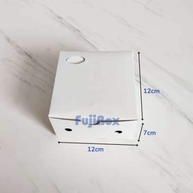 ( 10 PCS ) DUS KOTAK PUTIH POLOS 12 X 12 X 7