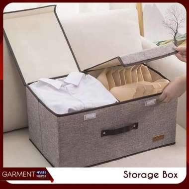 Storage Box Organizer Panjang Tempat Penyimpanan Baju Mainan Lipat Praktis Set Kecil dan Besar ABU K