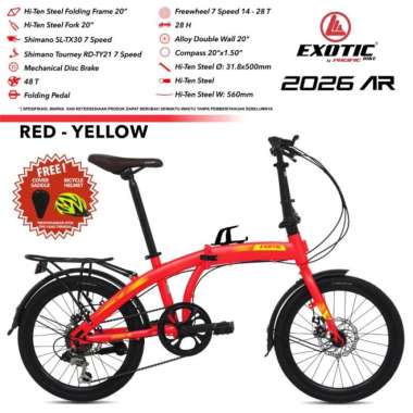 Sepeda 20 Lipat 2026 Ar Exotic / Sepeda Lipat Red Yellow