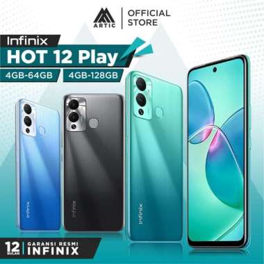 Handphone Infinix Hot 12 Play 4/128 RAM 4 ROM 128 GB 4GB 128GB Multicolor