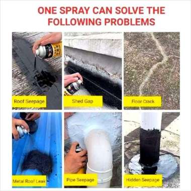 Aqua Spray Waterproof Cairan Cat Anti Bocor Undercoat Penambal Karat Clear