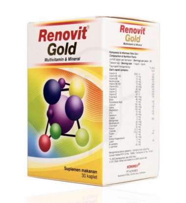 Renovit Gold isi 30 Multivitamin dan Mineral