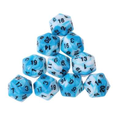 10x Multi-sided Digital Dice for D&D TRPG KTV Party Fun Board Game Toy Black 