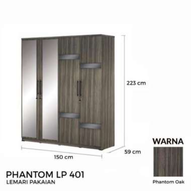 activ avanti phantom LP 401 lemari baju pakaian 4 pintu minimalis