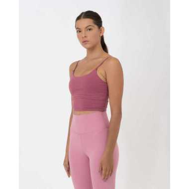 miniletics Tank Top Olahraga Wanita Feel Free Basic Crop Tank, A/B bra cup S Cherry Pink