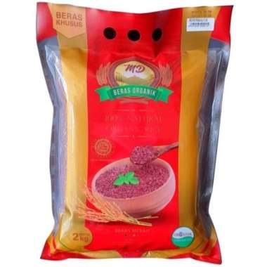 MD Organik Beras Merah Kupas Kulit 2 kg | Beras Merah Kupas Kulit 2 Kg