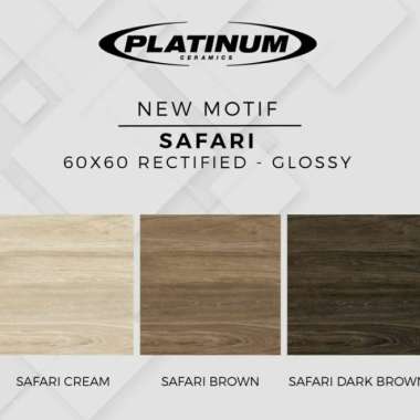 KERAMIK PLATINUM 60x60 SAFARI BROWN GREY DARKBROWN REC GLOSSY