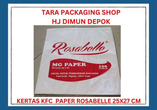 KERTAS NASI KFC MG PAPER 25X27 CM ISI 100